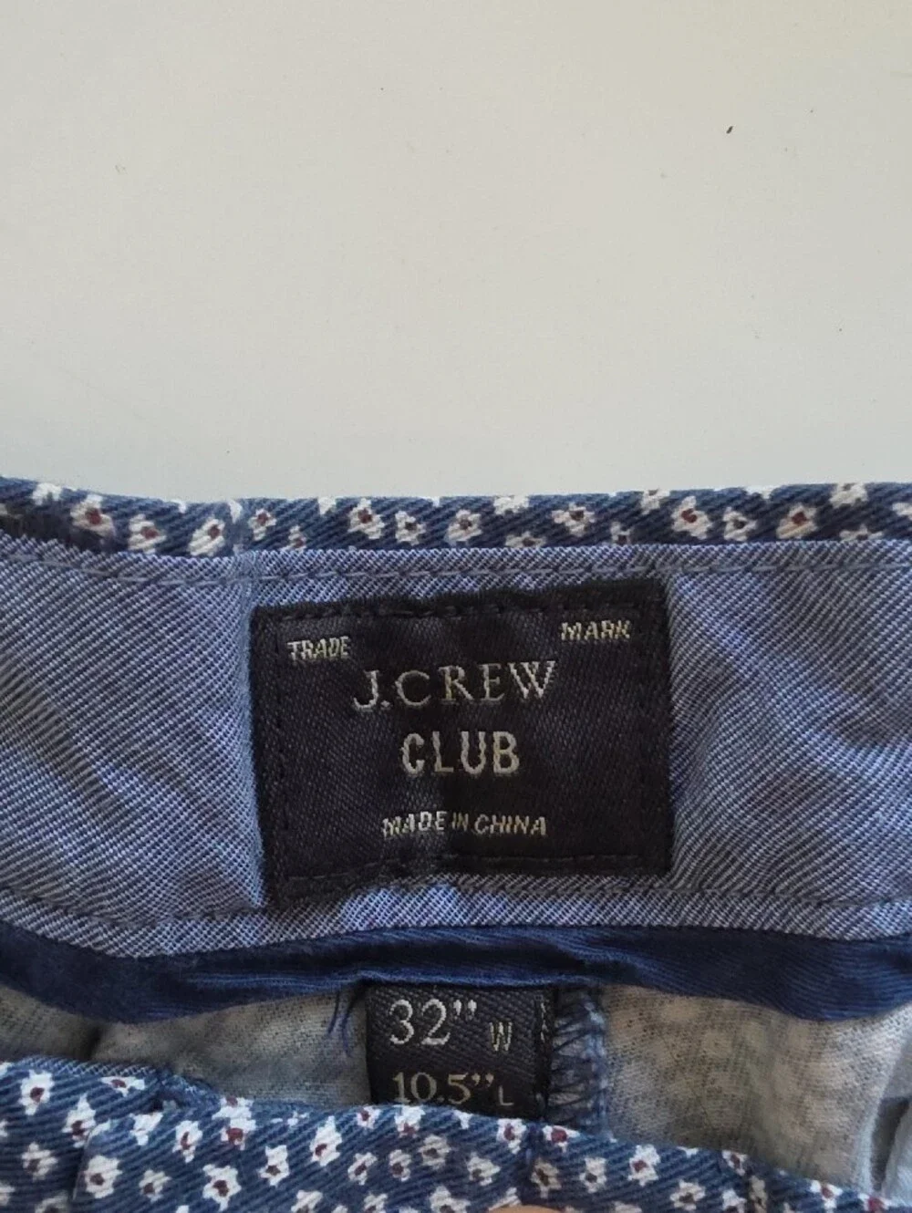 J. Crew Navy Micro Dot Flat Front Shorts